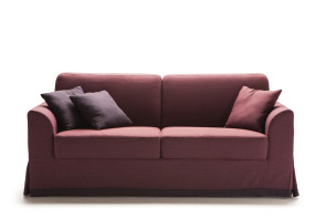 Divano letto con materasso da 18 cm e rete a doghe, comodo per tutti i giorni
