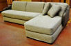 Divano letto Vivien bicolore in Nabuk Micro 44 / tessuto Indicum 1532/04