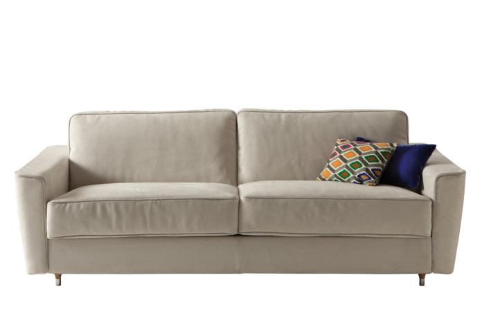 Petrucciani sofa with flared armrests.