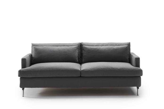 Dave couch with feather cushions, available as a 2-seater, 3-seater, 4-seater