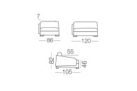 Vivien - 1 seater sofa