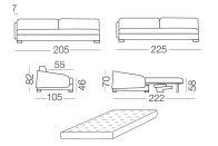 Vivien - 3 seater sofa bed