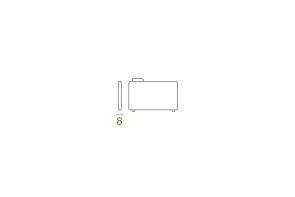 Dennis corner sofa without armrests.
