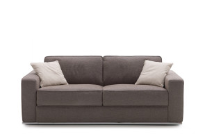 Prince sofa with chromed metal base.