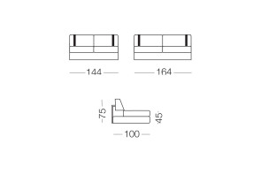 Ellington sofa with headrest cushions.