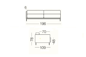 Marsalis - 3-seater sofa, dimensions