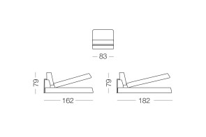 Shorter couch with storage chaise longue.