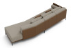 Marsalis sofa with hexagonal element flanking the right side