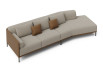 Marsalis hexagonal element with upholstered backrest