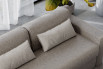 Jarreau lumbar pillow with coloured border