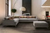 Dave corner sofa bed with matching footstool