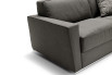 Detail of shorter sofa bed with chromed rod
