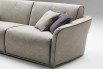 Detail of the shaped armrest with wrinkled cover