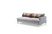 2 seater sofa bed with throw pillows