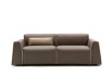 Parker with leather cover and piping in a contrasting colour.