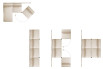 Example of how the rotating elements function on a model with chaise longue and a 4-seater model.