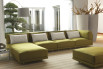 Dennis composed of chaise longue + two single elements + corner element with armrest.