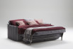 Sofa bed opened and accessorized