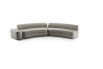 A large sofa made of two modules and one arm