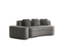 2-3 seater curved sofa bed with extra large arm
