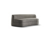 2-3 seater armless curved sofa bed with low back and no extra cushions