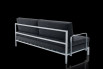As a standard Willy Side is equipped with a visible embossed metal backrest. An optional cover matching the sofa is also available