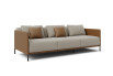 Side view of 3-seater sofa with decorative cushions