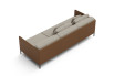 Back view of two-tone sofa bed