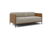 Side view of two-tone sofa bed 
