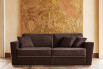Retrohs sofa with coloured hems.