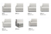 Eric can be customised with 7 different armrests, each with its own style