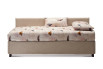 Antigua single bed feet in natural or wengé painted wood, or lacquered in RAL colours