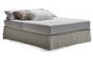 Ottoman bed with fabric, leather or faux leather valance, without headboard