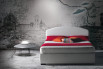 Domingo padded bed with curved headboard by Milano Bedding