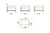 Marsalis - 1-seater sofa, dimensions