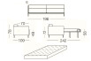 Two-tone Marsalis - 3 seater sofa bed, dimensions