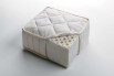 Detail of the mattress inside structure - latex layer with fabric cover