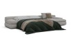 Convertible sofa with chaise longue and open double bed