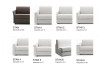 Stan total measurements change according to the armrest model chosen.