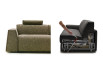 Accessories: headrest and casters that can be pulled out when needed.