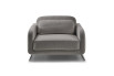 Wide armchair with metal legs 