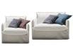 Extra wide armchair in two sizes: cm 81 or 115