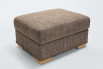 Duke rectangular ottoman with wooden feet
