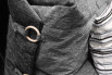 The sleeper folding sofa backrest is held together by nice wooden rings.