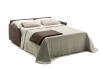 Sofa bed with narrow armrests and a 17 cm thick double mattress