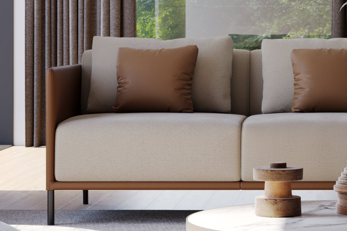 quadratisches Daunenkissen für Marsalis Sofas