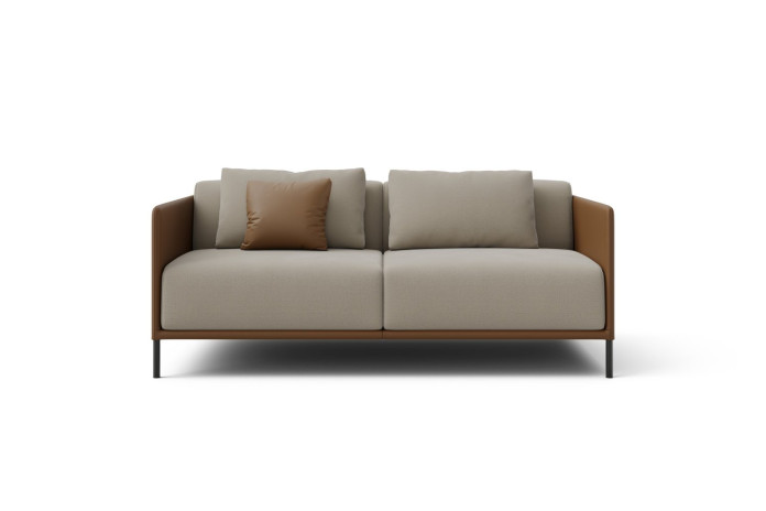 Zweifarbiges Sofa mit Dekokissen Marsalis