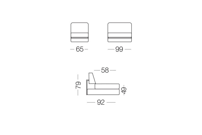 Sofa mit Untergestell aus Metall