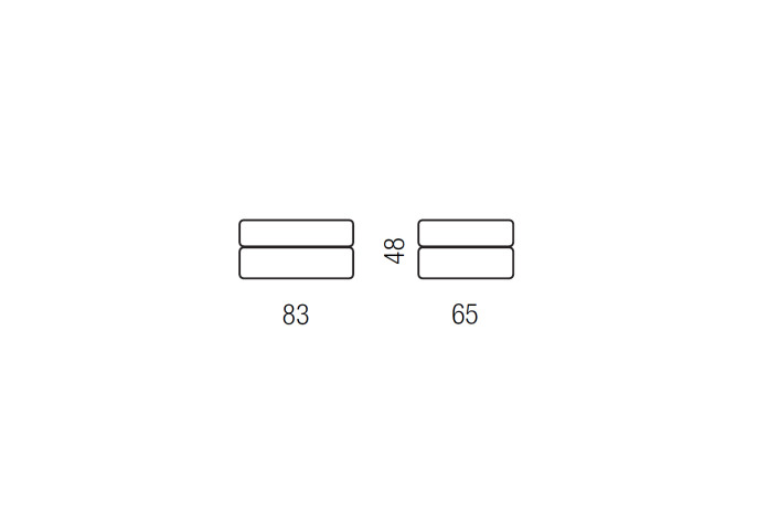 Lounge-Hocker aus Stoff