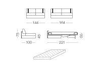 Ellington - -Sitzer Schlafsofa